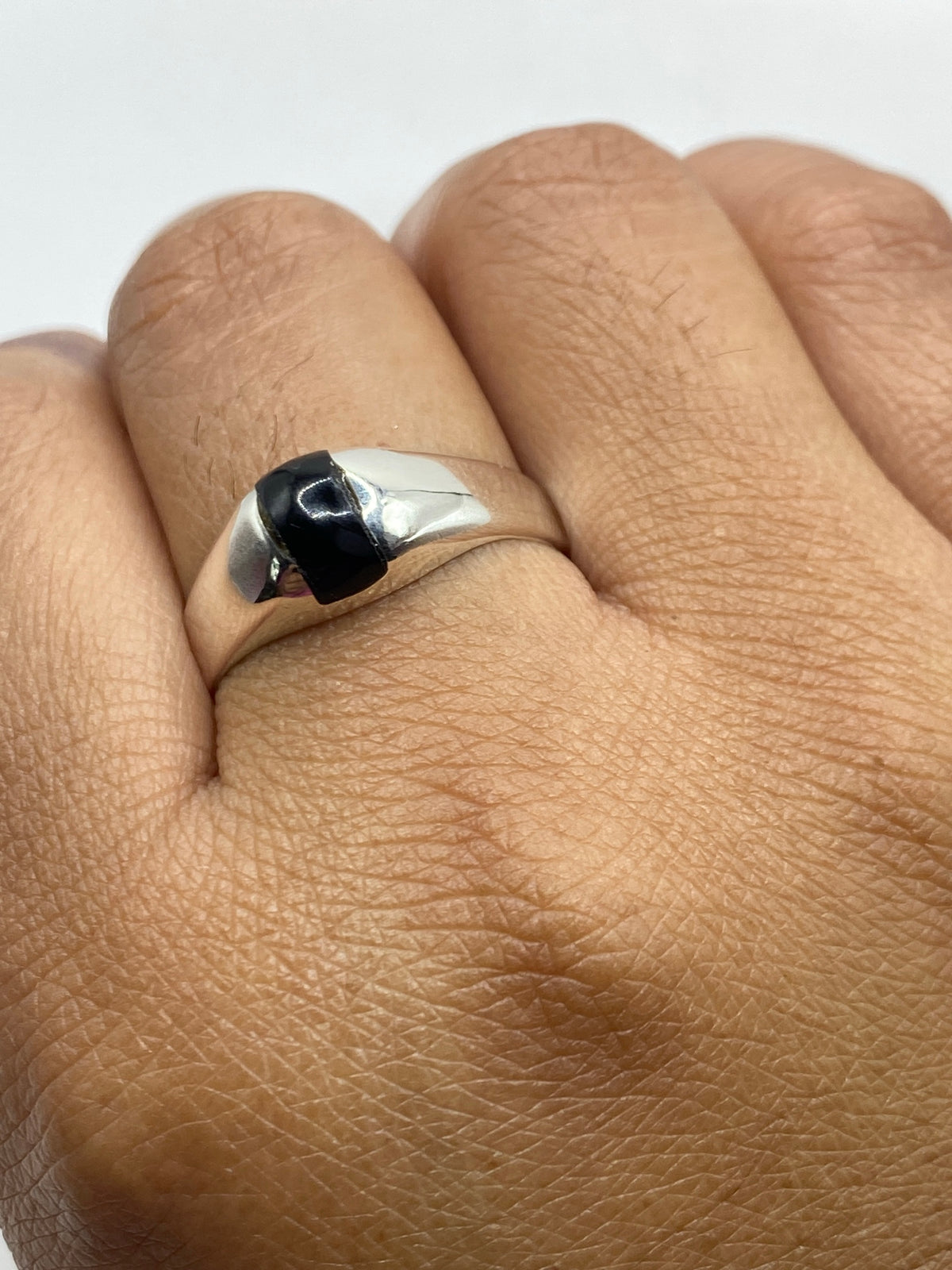 Anillo de Plata Ónix Negro — Taxco 925 Minimalista — foto 6