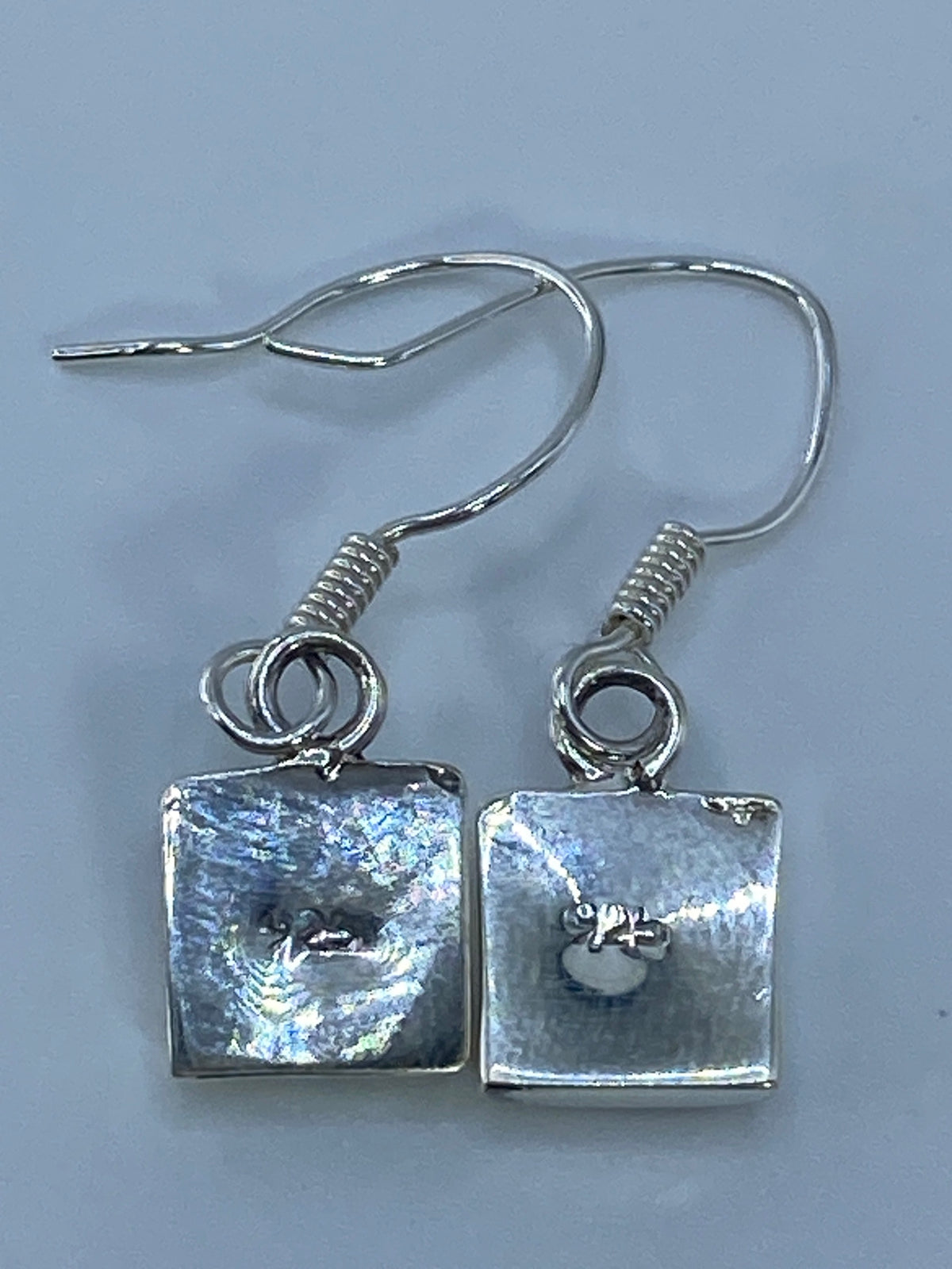 Aretes de Plata con Ópalo de Fuego Multicolor — Taxco — foto 5