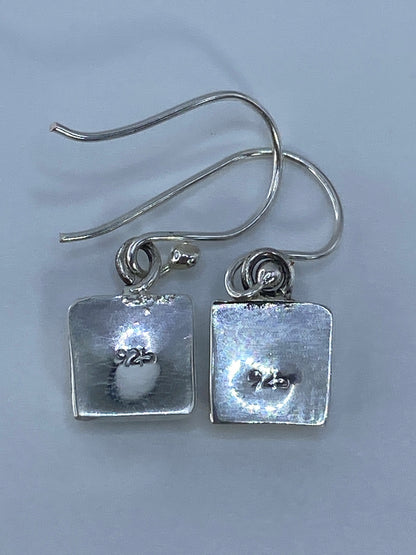 Aretes de Plata Ópalo de Fuego Verde Olivo — Taxco 925 — foto 5