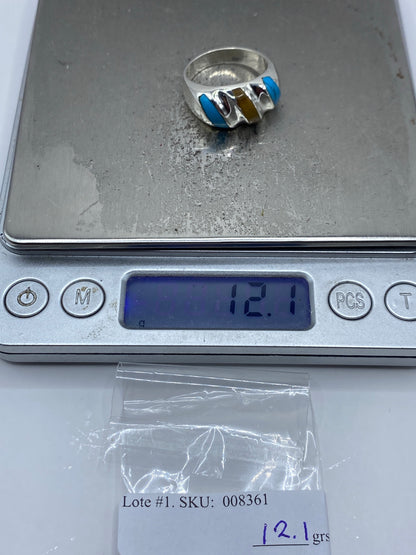 Anillo de Plata con Turquesa Azul — Taxco 925 — foto 7