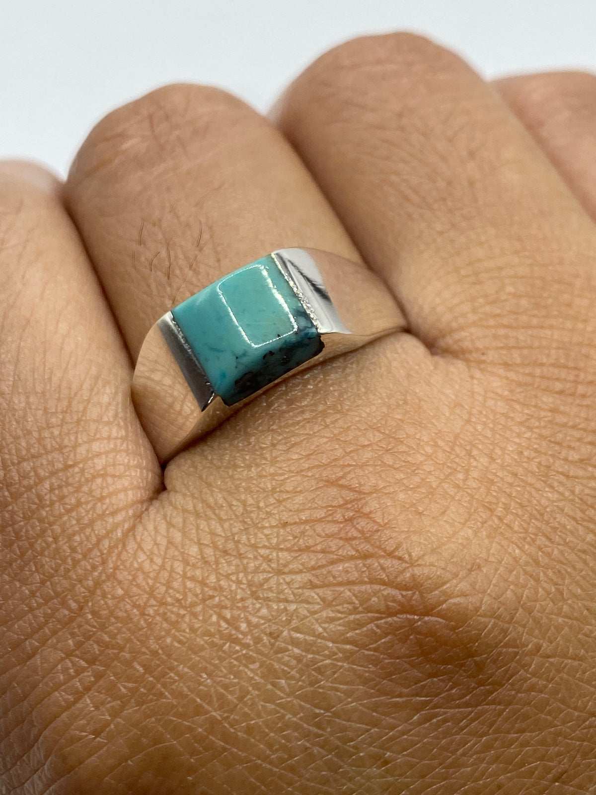 Anillo Plata Turquesa Azul Cielo — Taxco 925 — foto 6