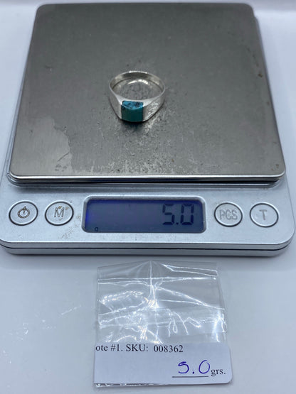 Anillo Plata Turquesa Azul Cielo — Taxco 925 — foto 7