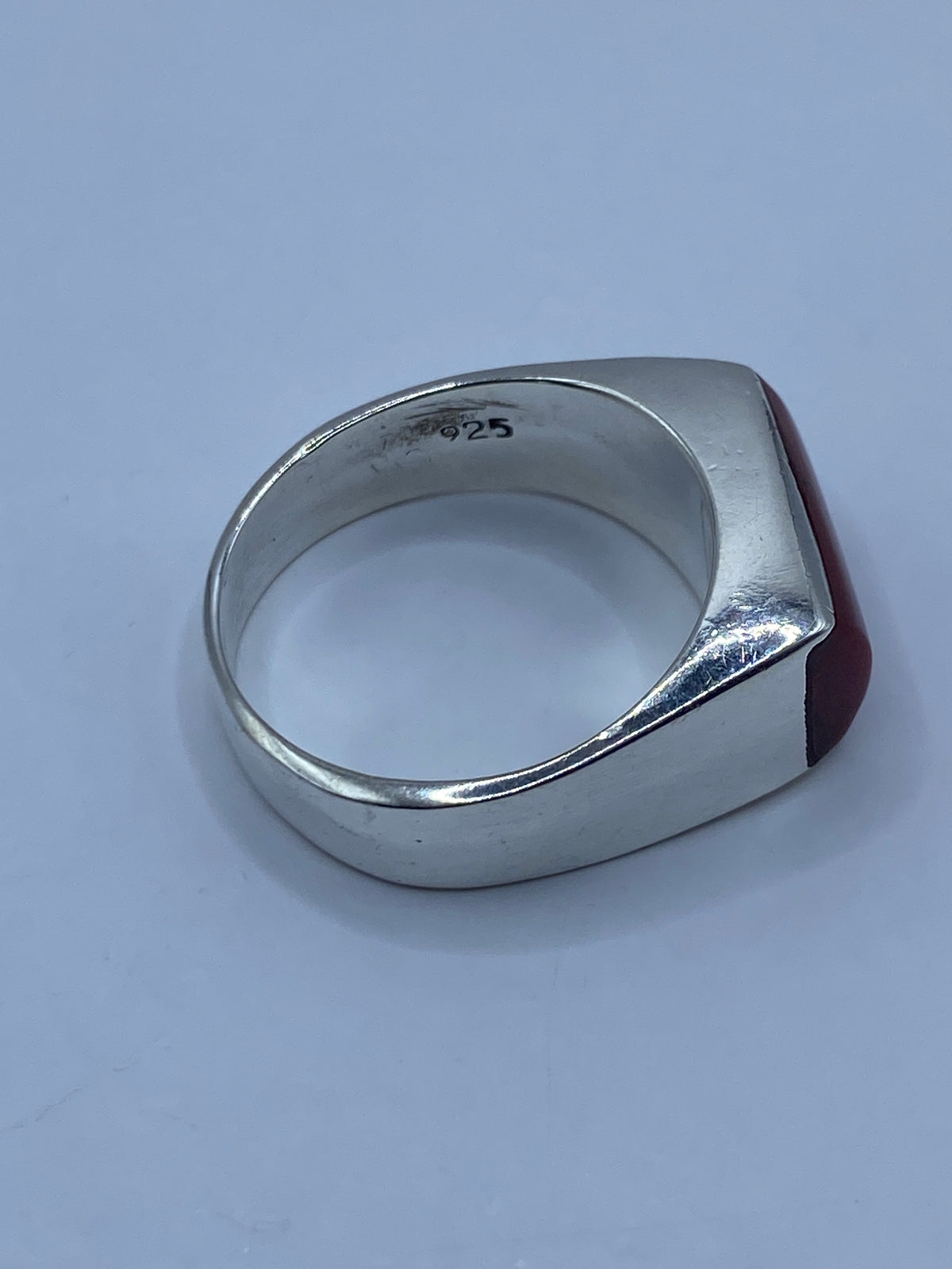 Anillo de Plata 925 con Coral Rojo — Taxco — foto 5
