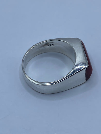 Anillo de Plata 925 con Coral Rojo — Taxco — foto 5