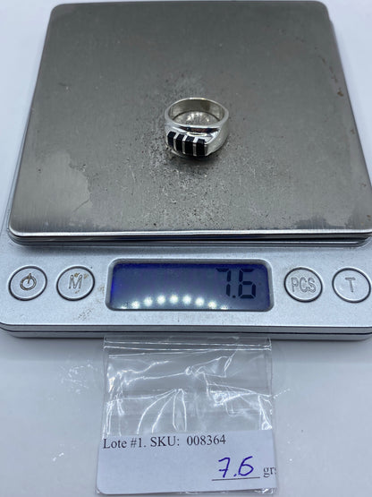 Anillo de Plata Masivo con Ónix Negro — Taxco 925 — foto 7
