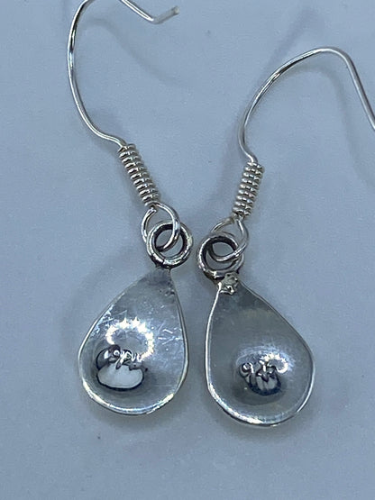 Aretes de Plata Ópalo de Fuego Verde Olivo — Taxco 925 — foto 5
