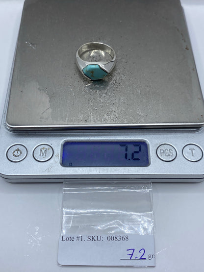 Anillo de Plata 925 con Turquesa Azul Cielo — Taxco — foto 7