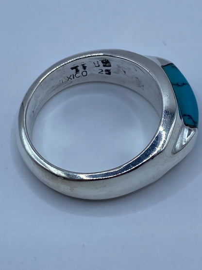 Anillo de Plata 925 con Turquesa Azul Cielo — Taxco — foto 5
