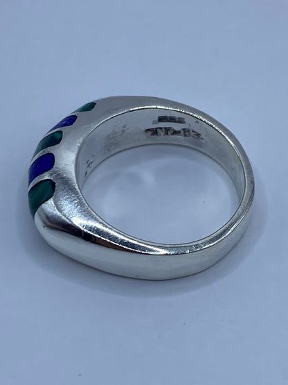 Anillo de Plata 925 con Malaquita Verde — Taxco — foto 5