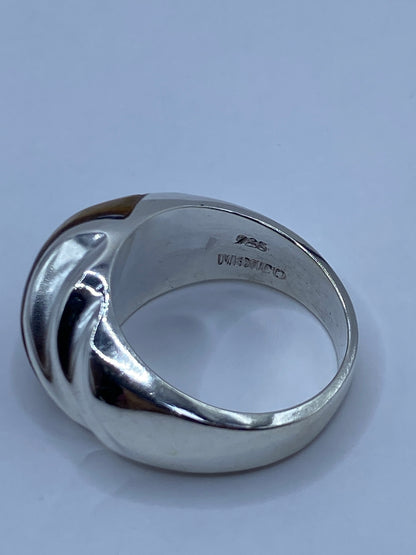 Anillo Plata Ojo de Tigre Escultural — Taxco 925 — foto 5