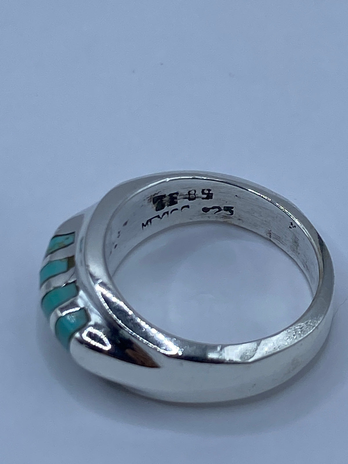 Anillo de Plata con Turquesa Azul — Taxco 925 — foto 5