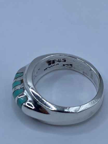 Anillo de Plata con Turquesa Azul — Taxco 925 — foto 5