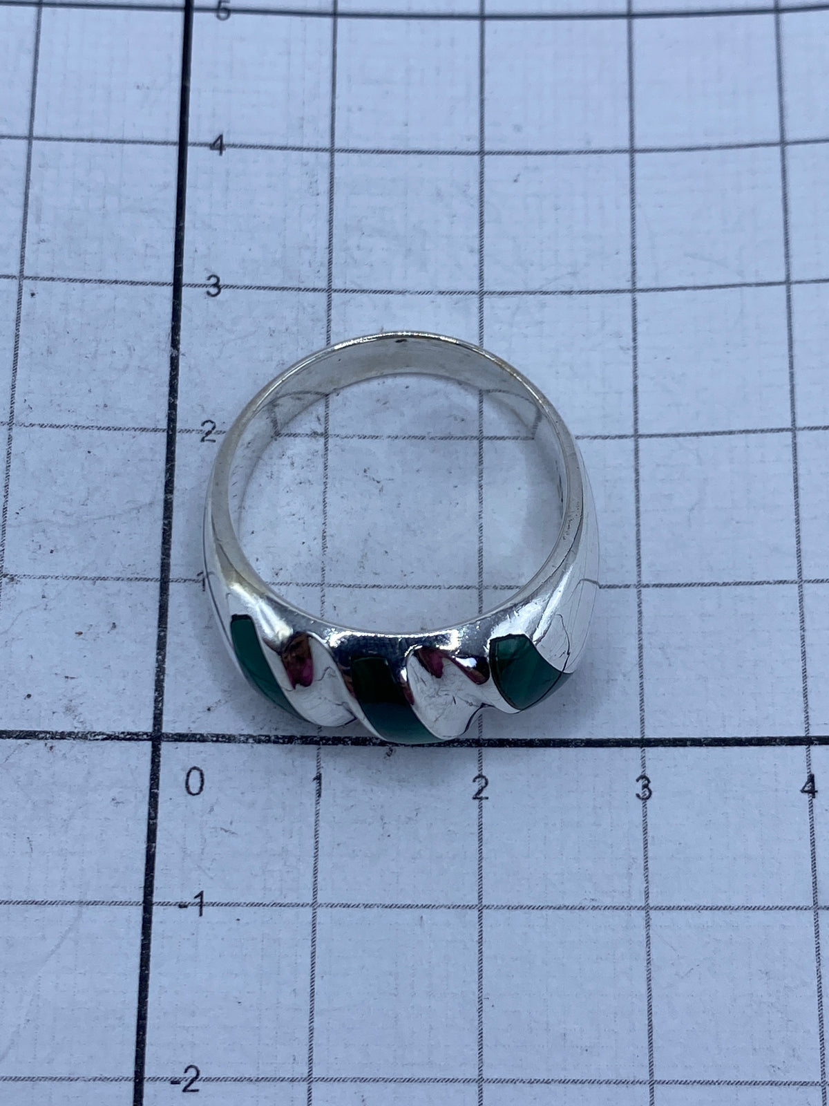 Detalle del reverso con el sello 925 MEXICO — anillo de Taxco