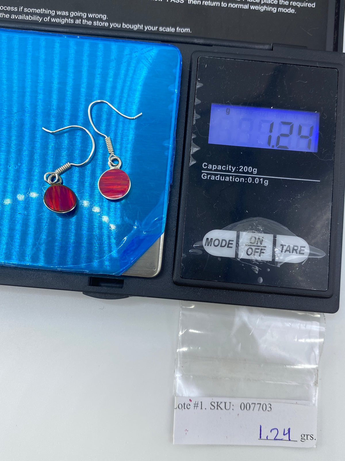 Aretes de Plata con Ópalo de Fuego Rosa — Taxco 925 — foto 6