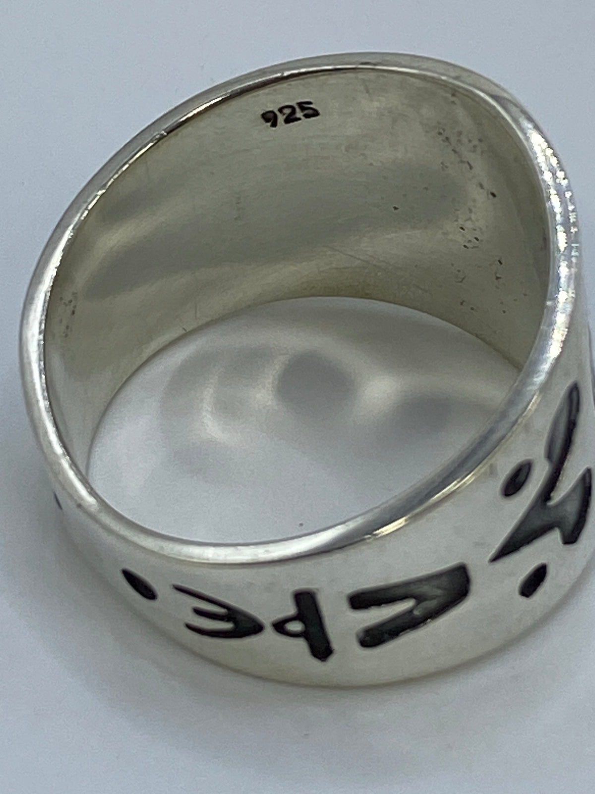 Anillo Calendario Azteca Repujado Plata 925 — Taxco — foto 5