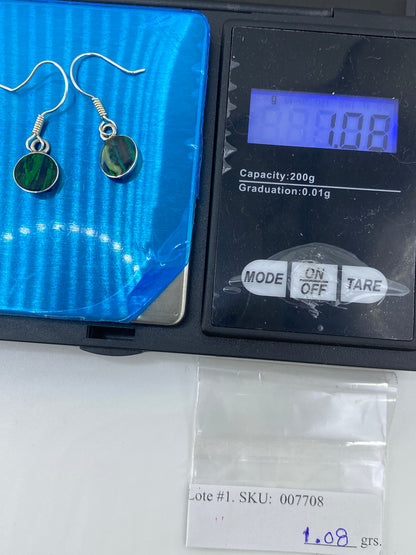 Aretes de Plata con Ópalo de Fuego Verde — Taxco 925 — foto 6