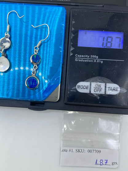 Aretes de Plata Ópalo de Fuego Verde Olivo — Taxco 925 — foto 6