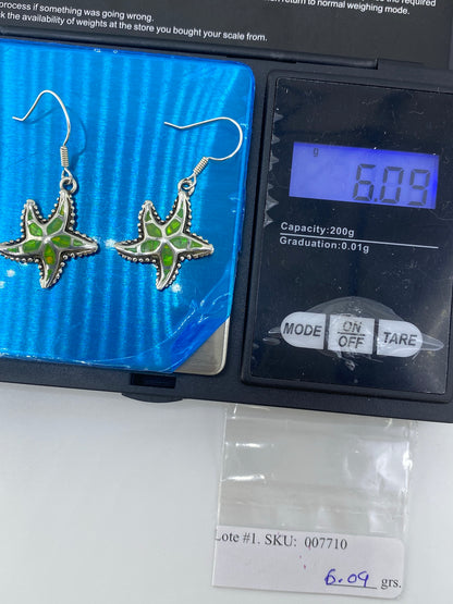 Aretes de Plata Estrella Marina Ópalo de Fuego — Taxco 950 — foto 6