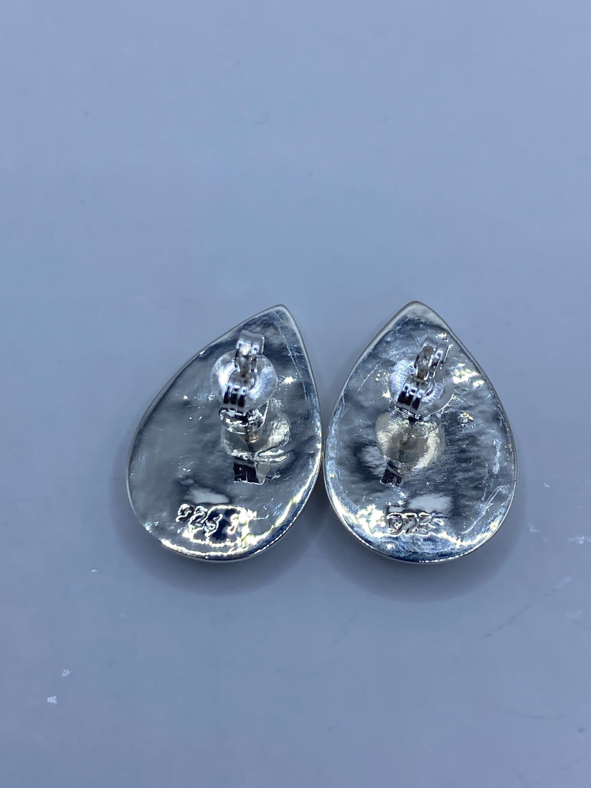Aretes de Plata con Ópalo de Fuego Azul — Taxco 925 — foto 5