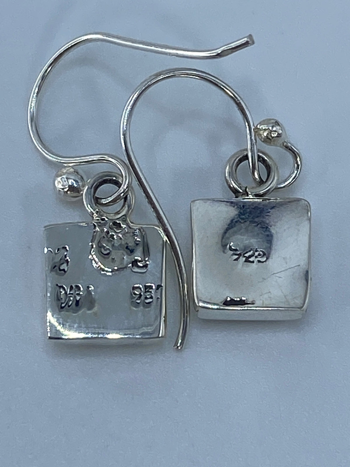 Aretes de Plata con Ópalo de Fuego Naranja — Taxco 950 — foto 5