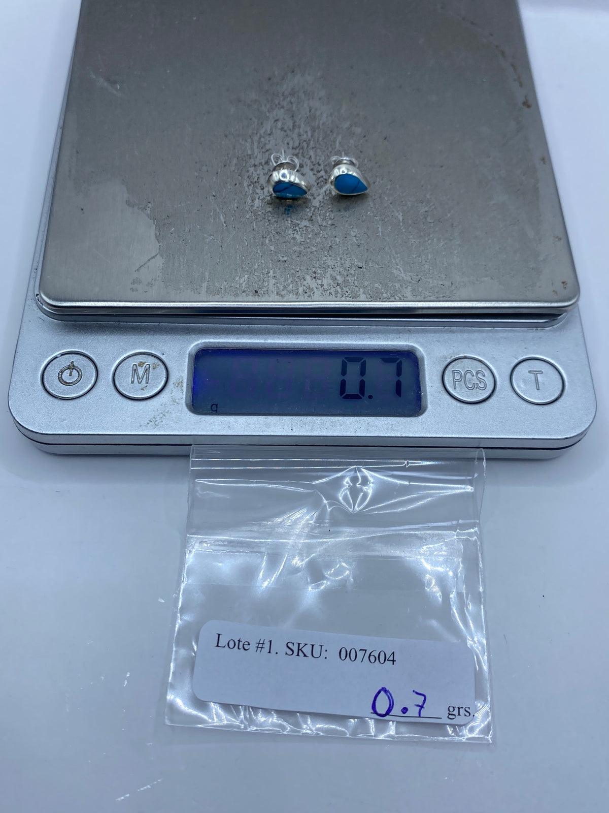 Aretes de Plata con Turquesa Azul — Taxco 925 — foto 6