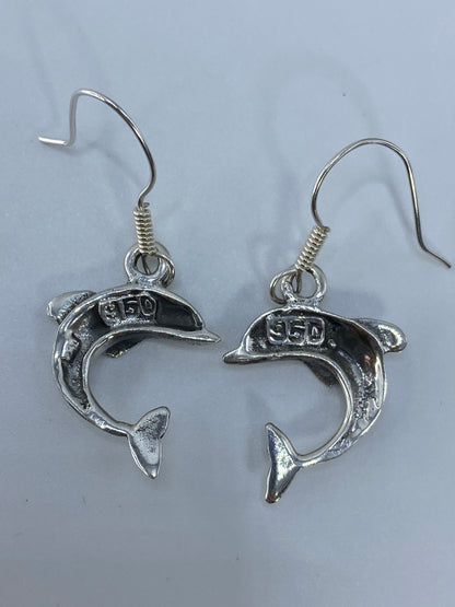 Aretes Delfín Plata con Ópalo de Fuego — Taxco 925 — foto 5