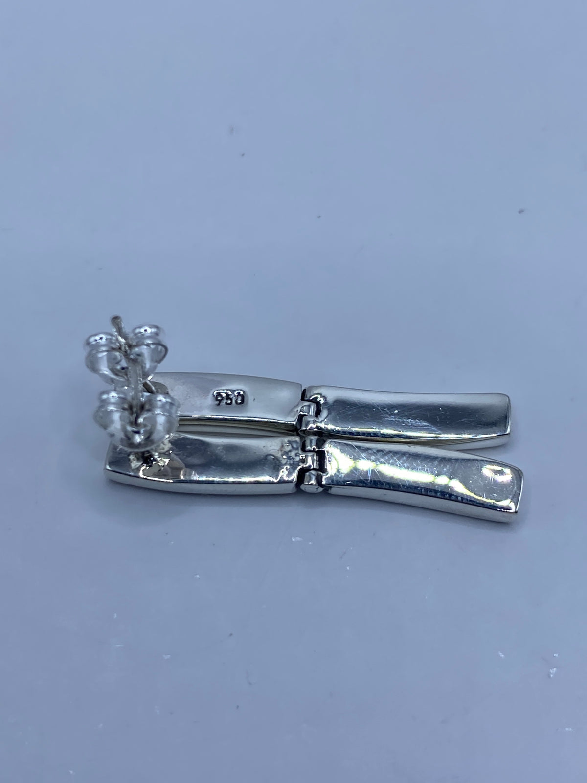Aretes de Plata con Ópalo de Fuego Blanco — Taxco 950 — foto 5