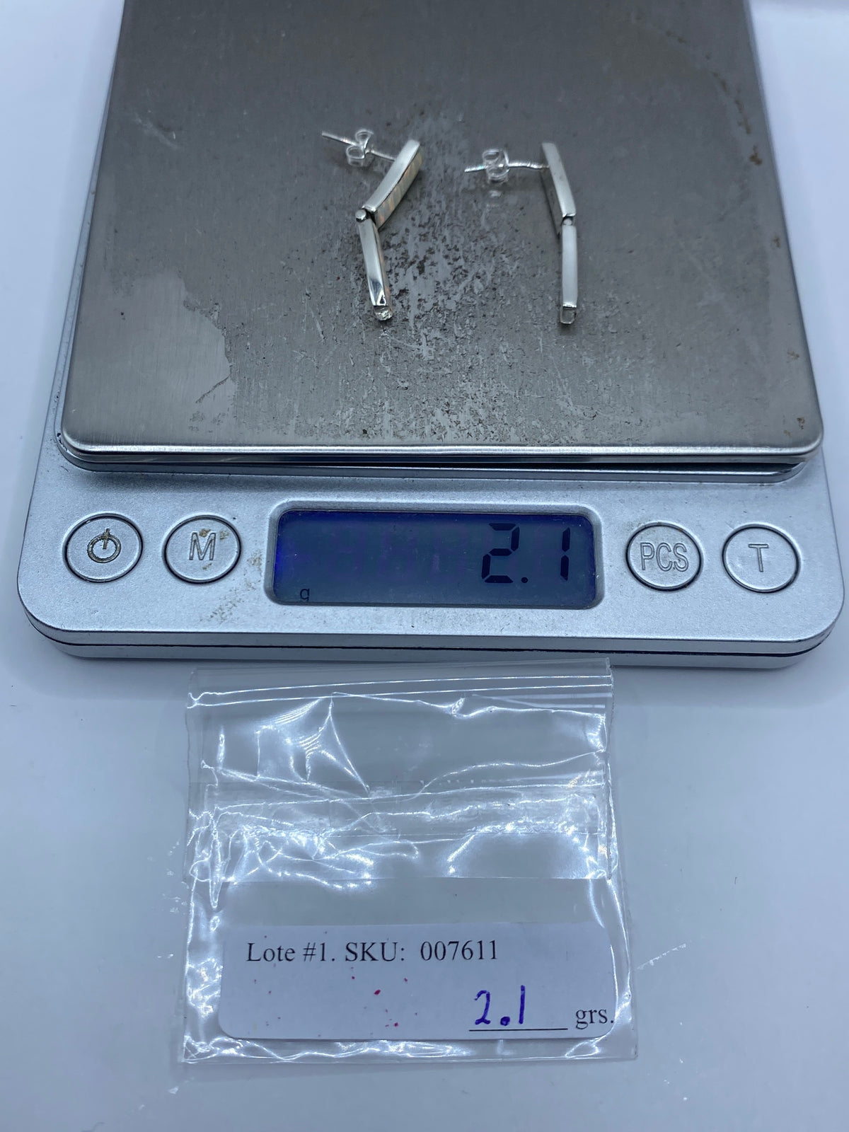 Aretes de Plata con Ópalo de Fuego Blanco — Taxco 950 — foto 6