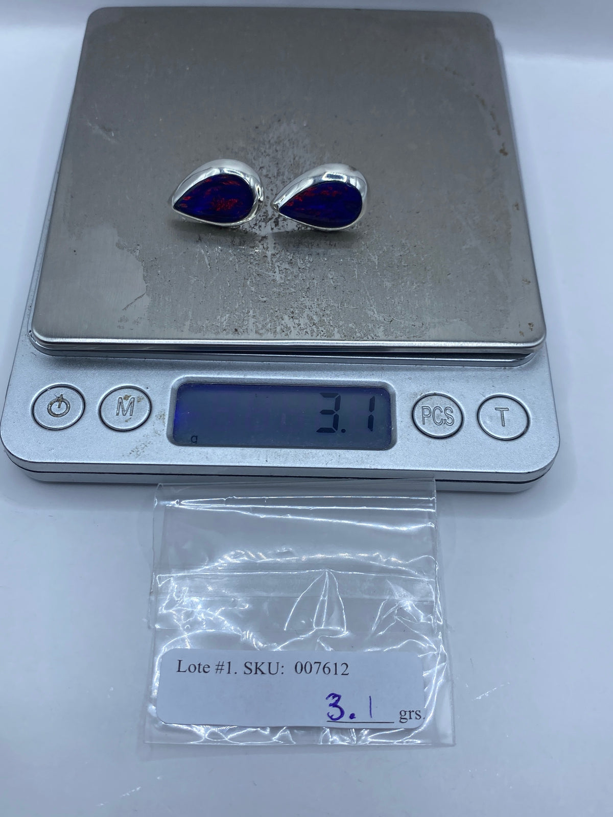 Aretes de Plata Ópalo de Fuego Multicolor — Taxco 925 — foto 6