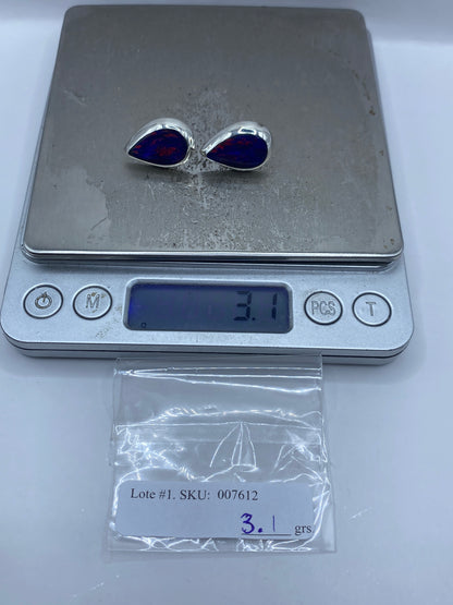 Aretes de Plata Ópalo de Fuego Multicolor — Taxco 925 — foto 6