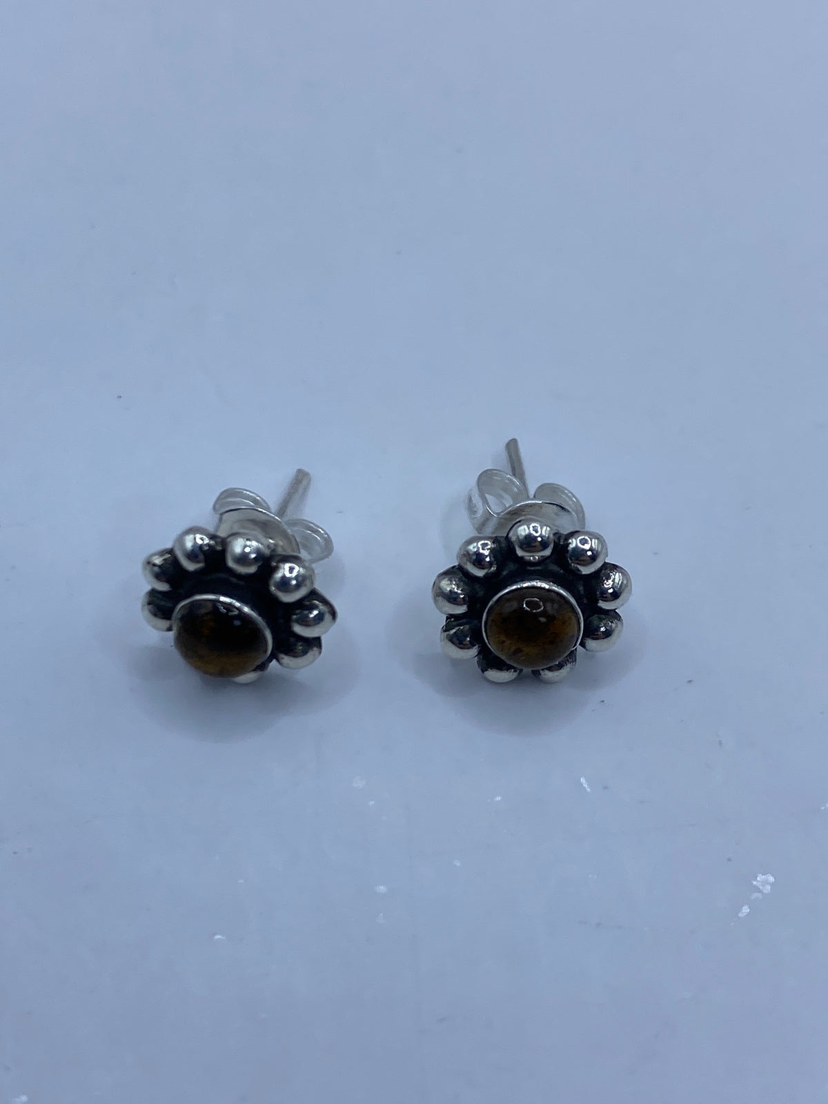 Aretes de Plata con Ámbar Café — Taxco 925 — foto 5
