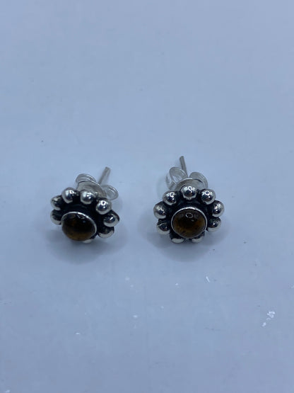 Aretes de Plata con Ámbar Café — Taxco 925 — foto 5