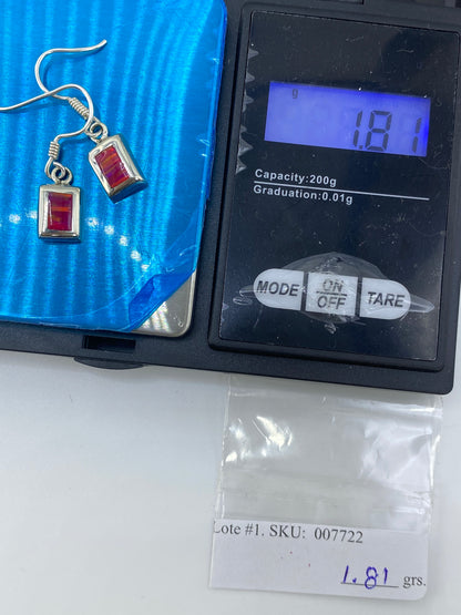 Aretes Ópalo de Fuego Rosa en Plata 925 — Taxco — foto 6