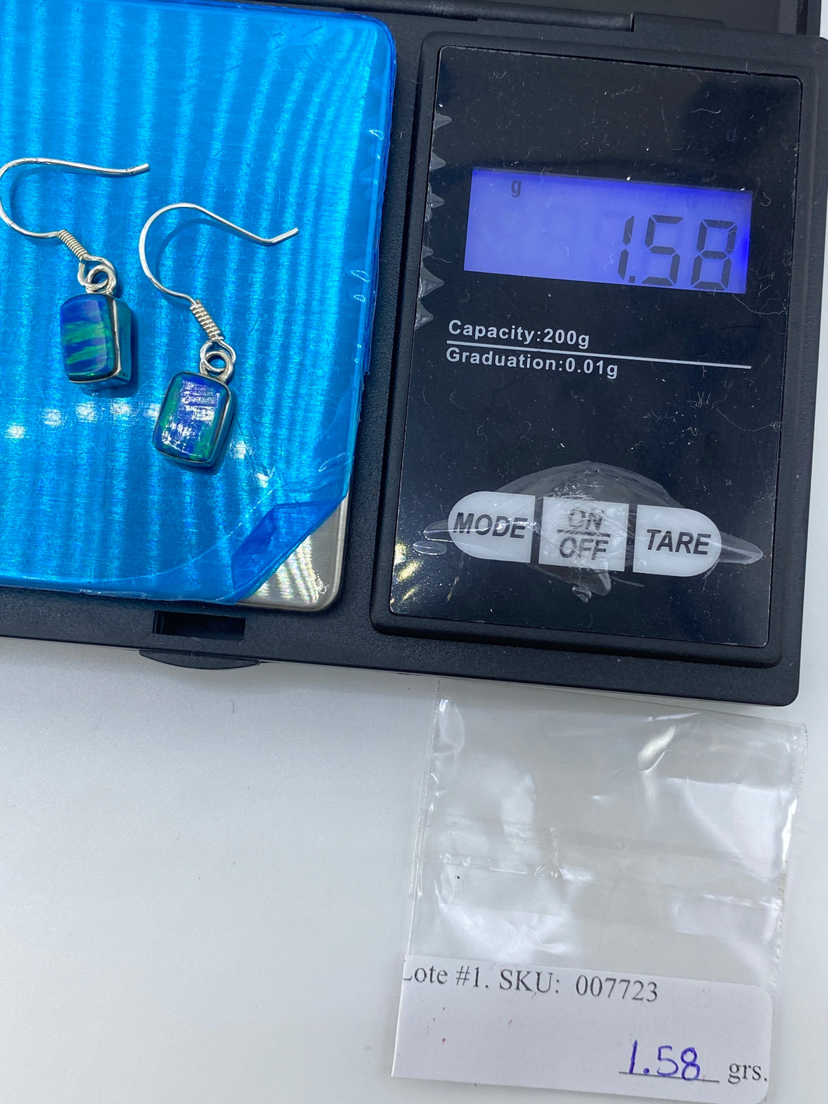 Aretes de Plata con Ópalo de Fuego Verde — Taxco 925 — foto 6
