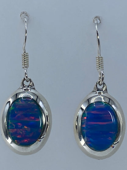Par de aretes de 3.2 cm con gancho de plata, listos para usar