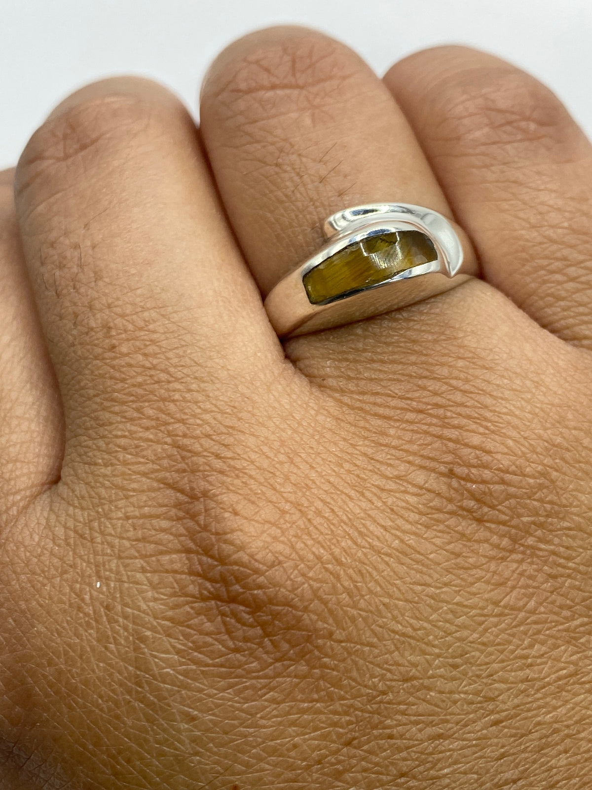 Anillo de Plata con Ojo de Tigre Café — Taxco 925 — foto 6