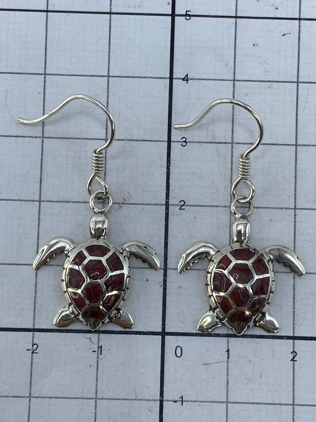 Aretes de plata 950 con incrustación de piedra a mano de Taxco