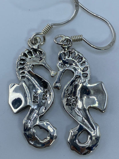 Aretes Caballito de Mar Opalo de Fuego Verde — Plata 950 — foto 5