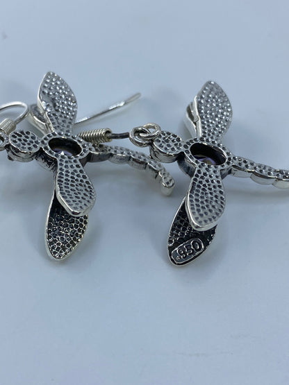 Aretes de Plata Libélula con Ópalo de Fuego y Circonia — Taxco 950 — foto 5