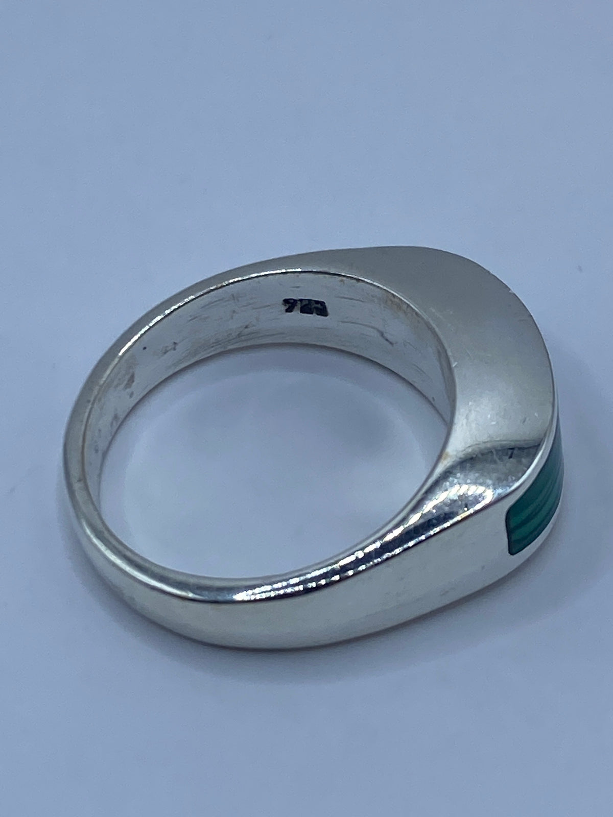 Anillo de Plata 925 con Malaquita Verde — Taxco — foto 5