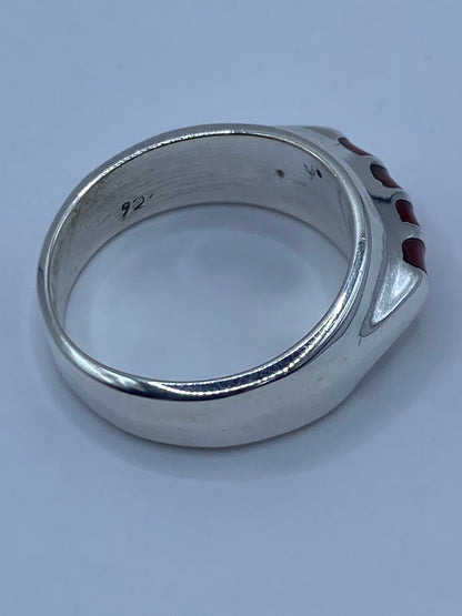 Anillo de Plata con Coral Rojo — Taxco 925 — foto 5