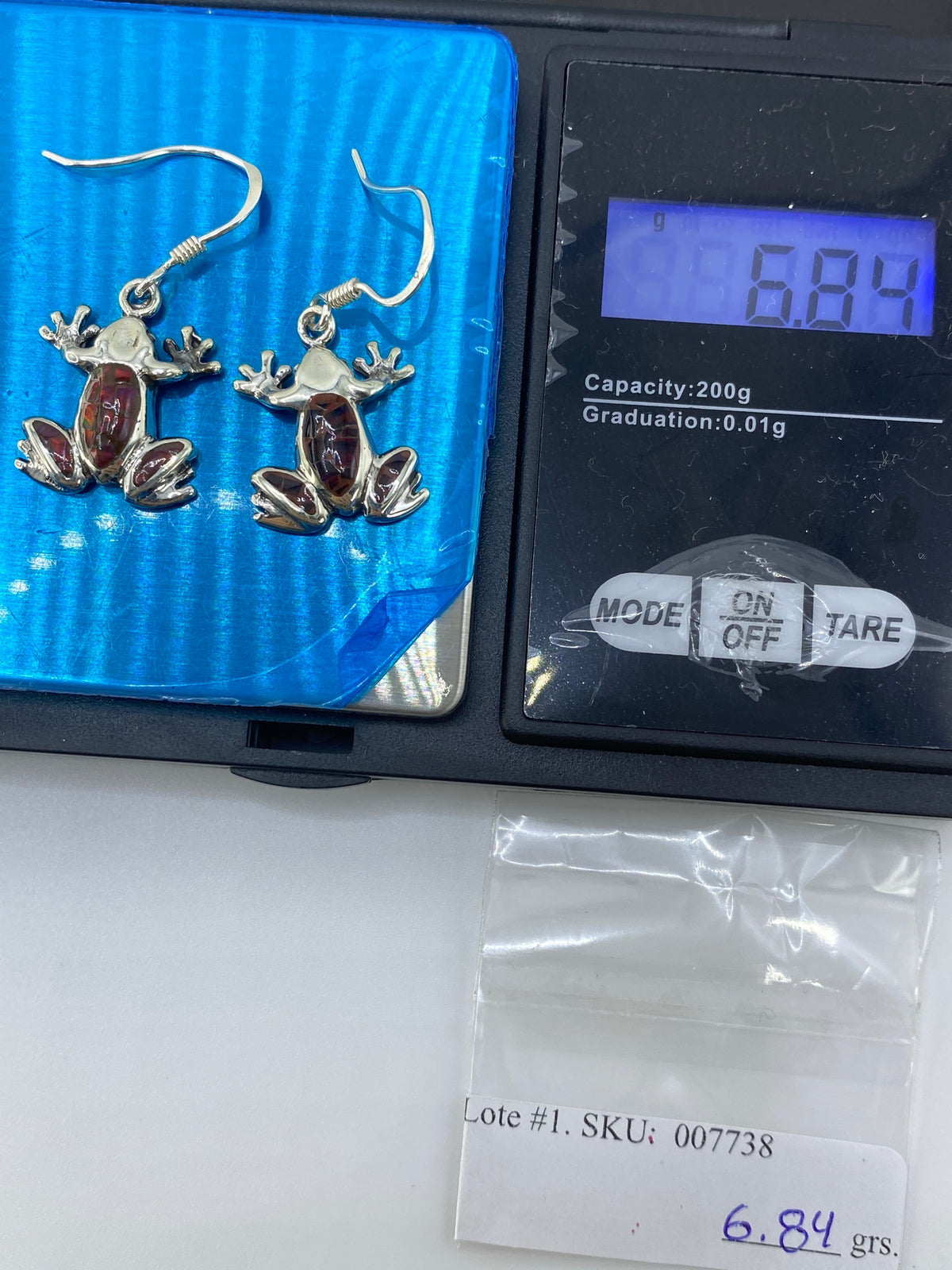 Aretes Plata Rana Ópalo de Fuego Multicolor — Taxco 950 — foto 6