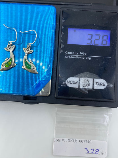 Aretes de Plata Ópalo de Fuego Verde — Taxco 950 — foto 6