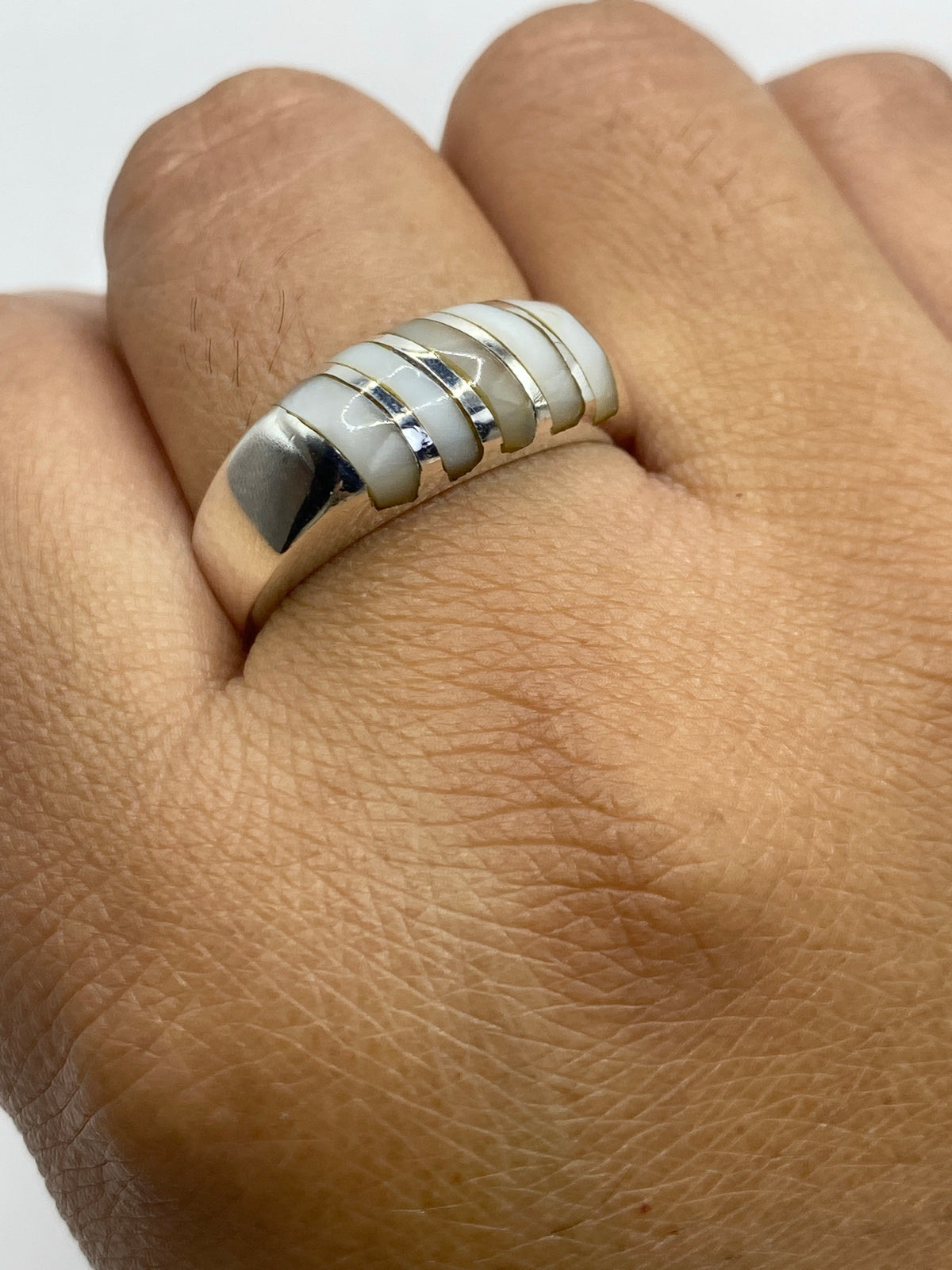 Anillo de Plata 925 con Madre Perla Iridiscente — Taxco — foto 6