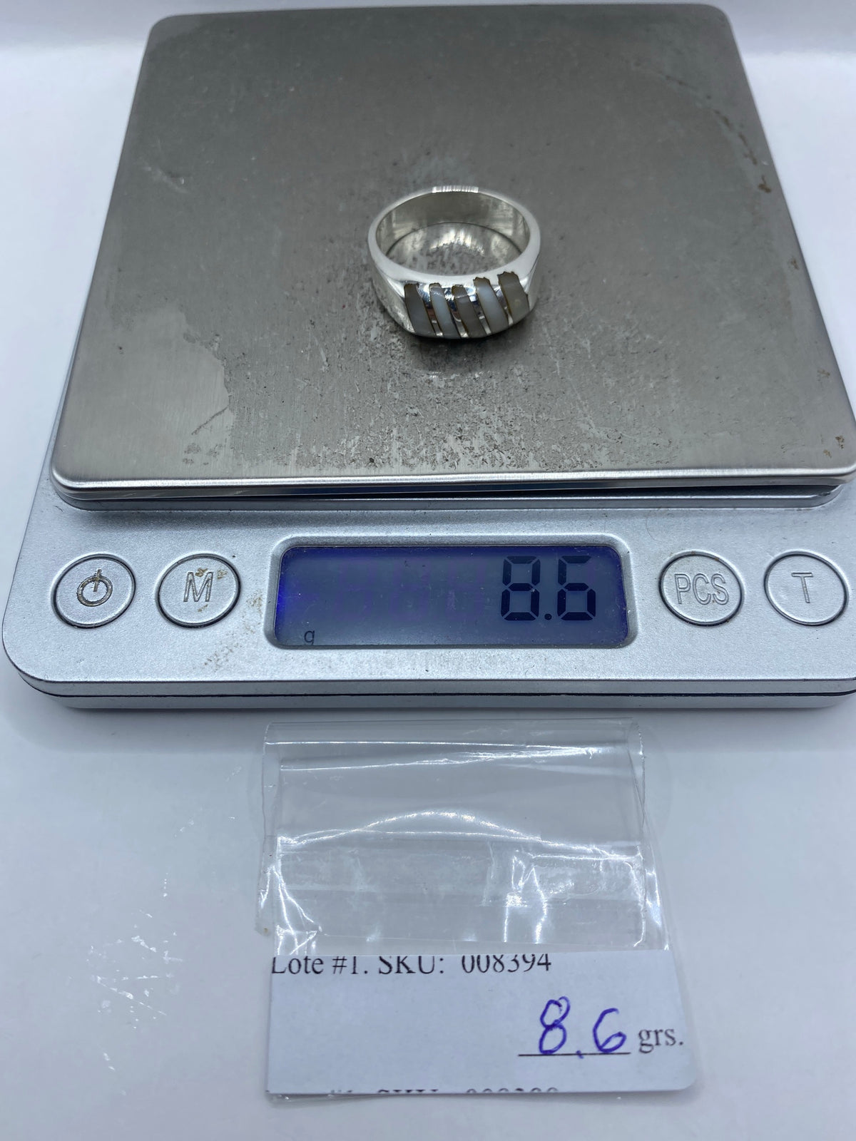 Anillo de Plata 925 con Madre Perla Iridiscente — Taxco — foto 7