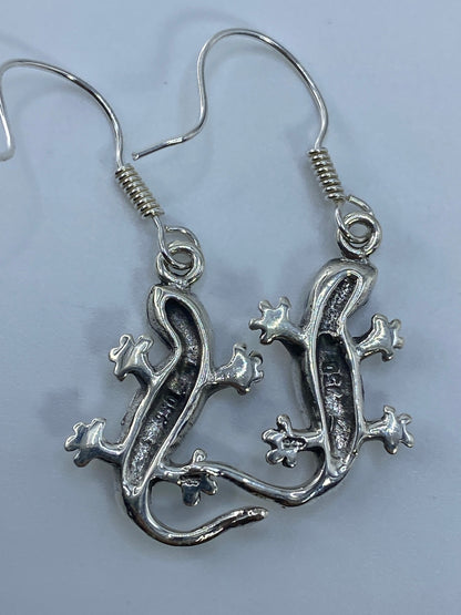 Aretes Lagarto Plata 950 con Ópalo de Fuego — foto 5