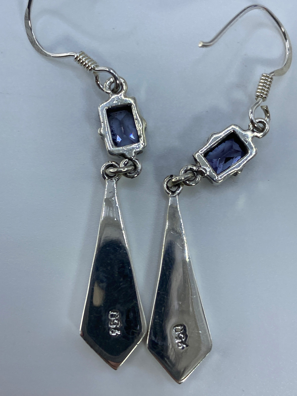 Aretes Plata 950 Circonia Azul y Ópalo de Fuego — Taxco — foto 5