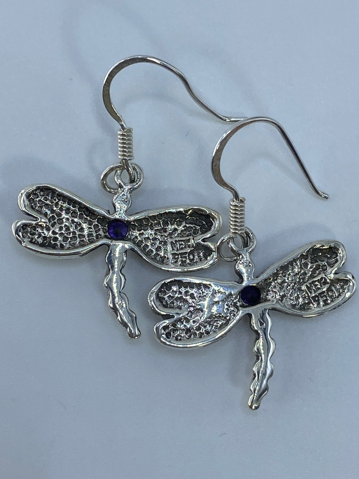 Aretes Libélula de Plata 950 — Circonia y Ópalo Multicolor — foto 5