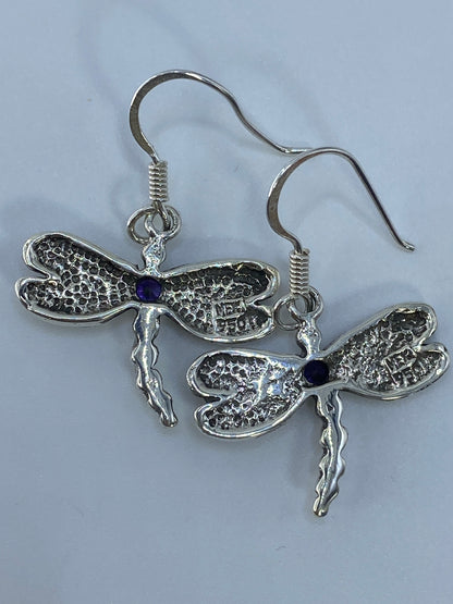 Aretes Libélula de Plata 950 — Circonia y Ópalo Multicolor — foto 5