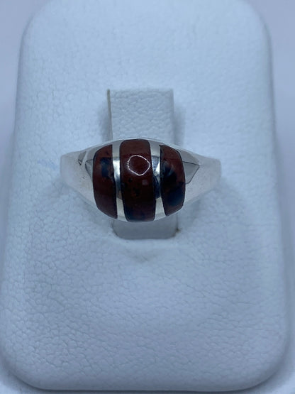 Anillo de plata 925 con Ojo de Tigre café engastado a mano